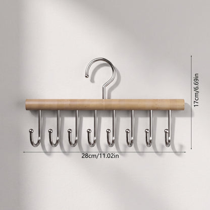 Belt and Tie Hanger with Eight Hooks, 11.02 by 6.69 Inch Closet Rack - Image 2