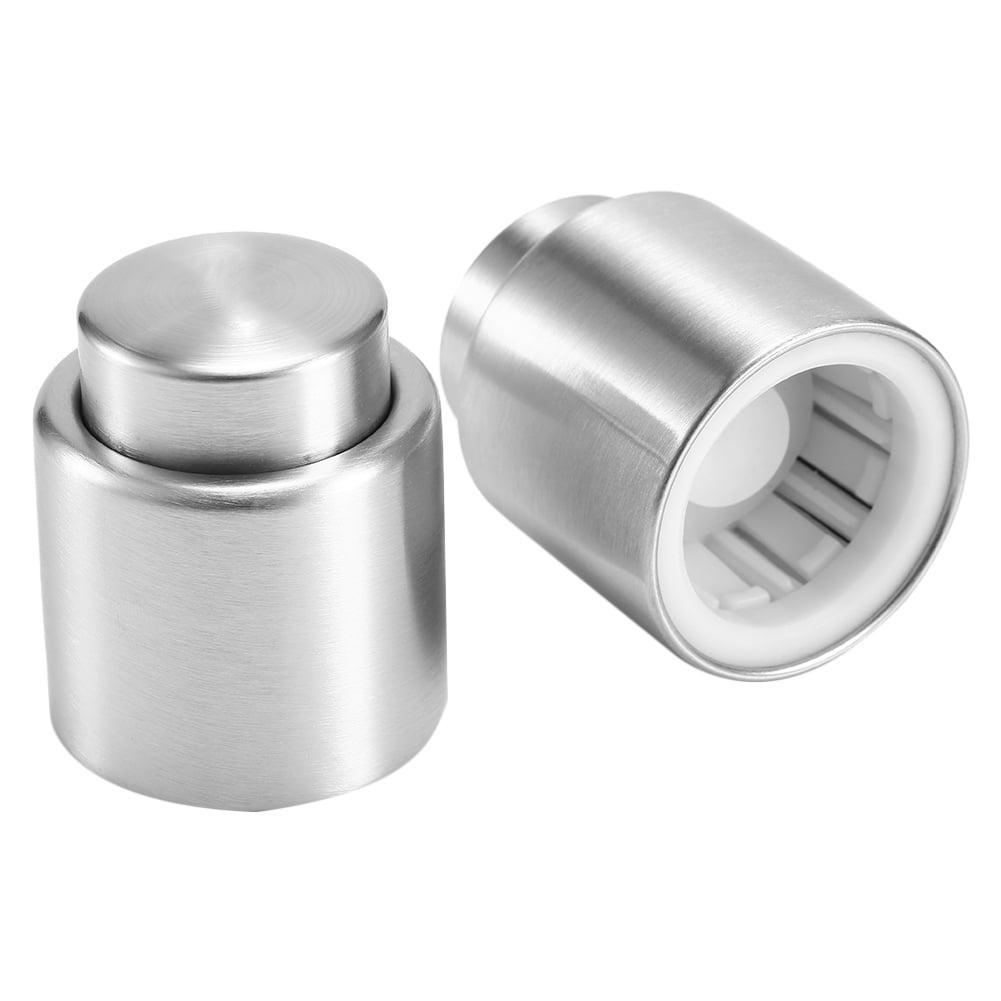 Vacuum Wine Bottle Stopper in Stainless Steel, 1.97 Inch Reusable Sealer - Image 4