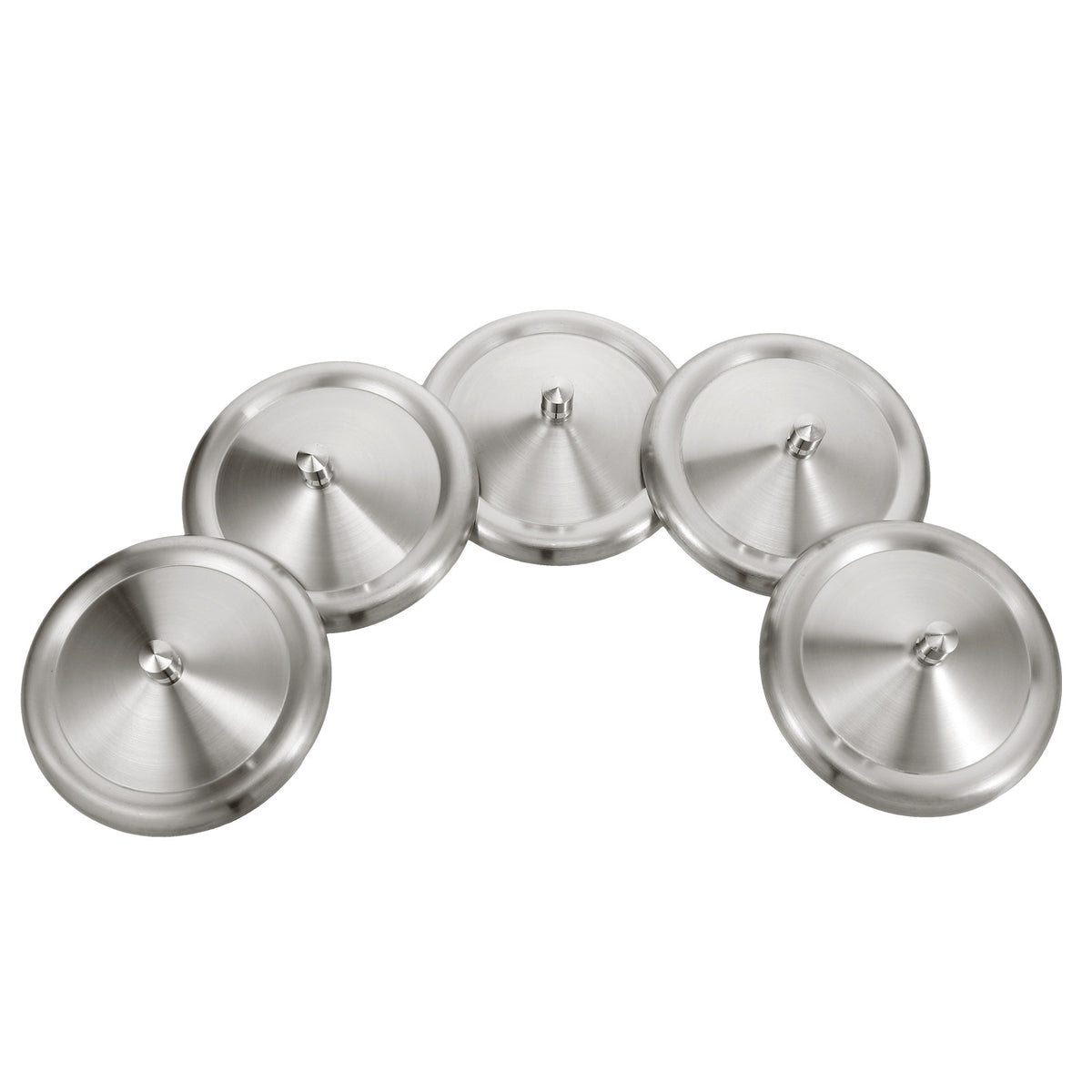 Stainless Steel Cup Covers, Ten Round Mug Lids with Lift Handle, 3.73 Inch - Image 3