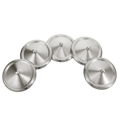 Stainless Steel Cup Covers, Ten Round Mug Lids with Lift Handle, 3.73 Inch - Image 3