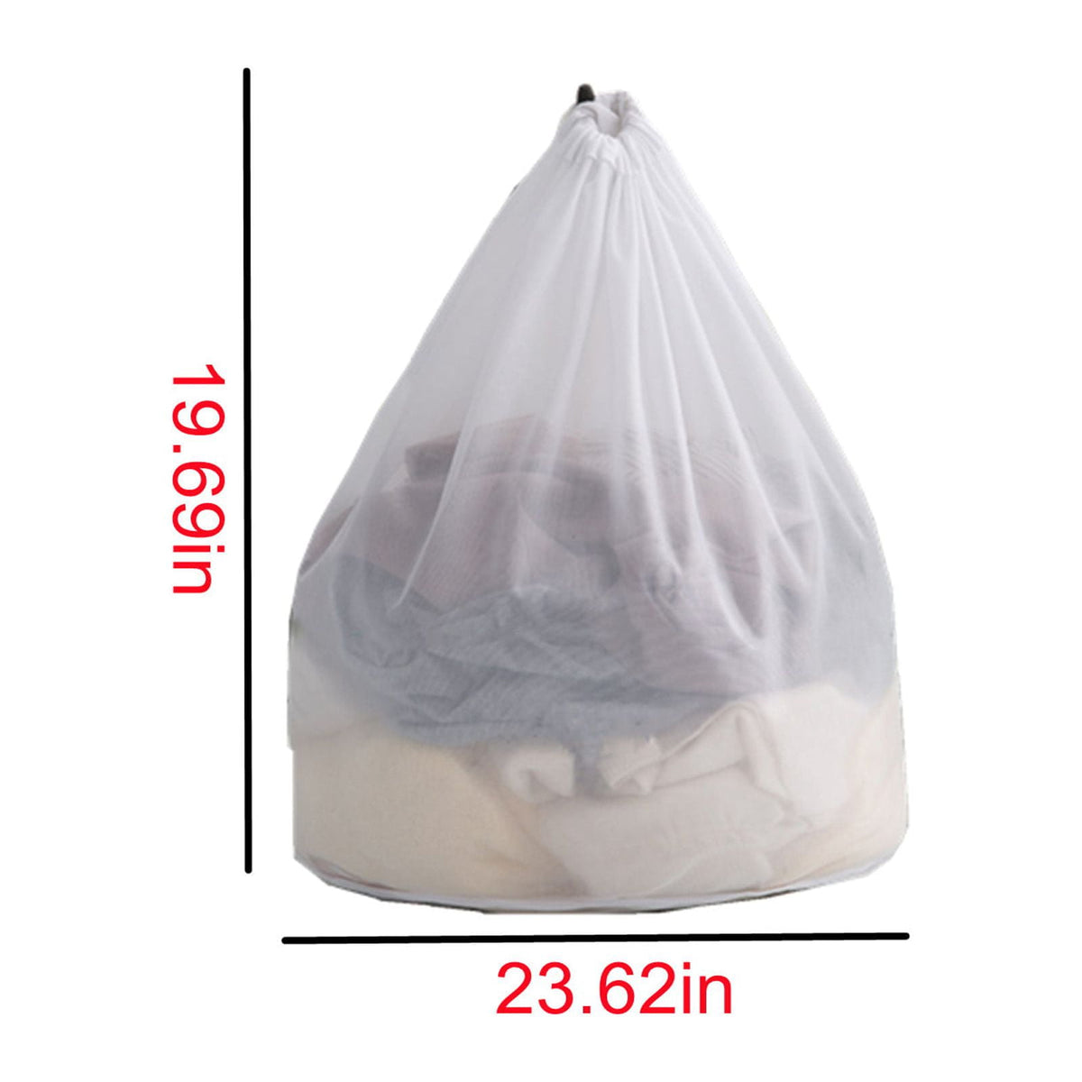 Mesh Laundry Bag with Drawstring Lock, 16 by 12 Inch Wash Bag for Delicates - Image 3