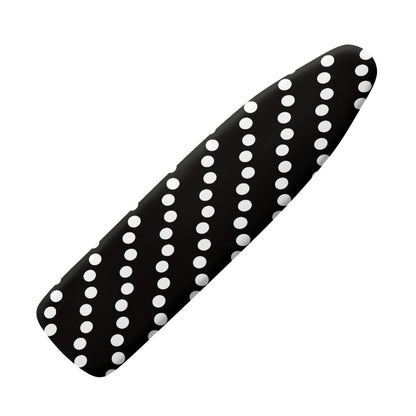 Heat-Reflective Ironing Board Cover in Black Polka Dot with Padded Backing