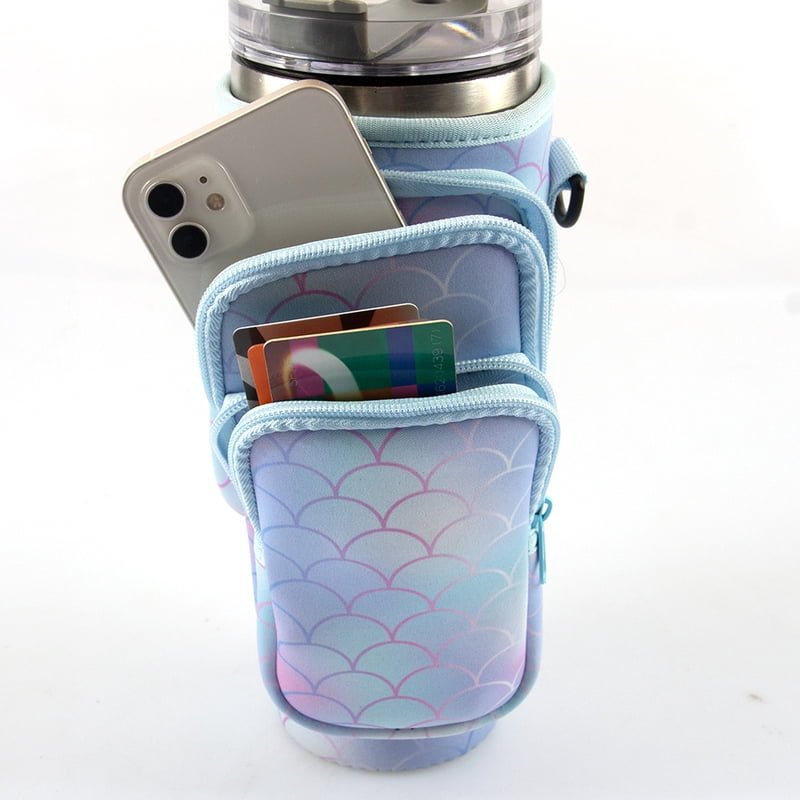 Neoprene Tumbler Sleeve for 30 and 40 Ounce Cups with Strap and Mini Pocket - Image 3