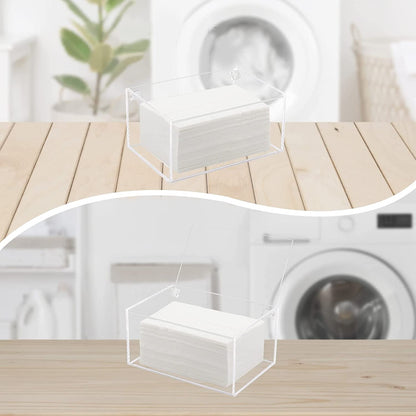 Clear Acrylic Dryer Sheet Box with Hinged Lid and Non-Slip Feet - Image 2