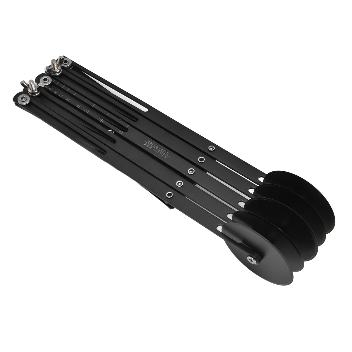 Expandable Five-Wheel Pastry Cutter, 11.4 Inch Stainless Steel Dough Divider - Image 4
