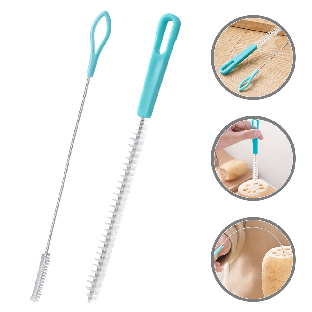 Drinking Straw Cleaning Brushes, Set of Two Narrow Bottle and Lid Brushes - Image 2